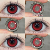Yeknu  2pcs/pair Cyber Series Halloween Colored Contact Lenses for Makeup Eyes Big Pupils Red Contact Lenses Brown Lens Myopia