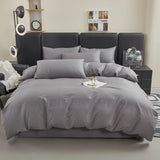 Yeknu  Polyester cotton duvet cover with pillowcase cozy couple luxury bedding set quilt cover single double bed queen king size