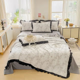 Yeknu 2025 new skin-friendly washed cotton summer quilt printing air conditioner quilt summer cool quilt machine wash single double