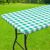 Yeknu  Olanly Rectangle Vinyl Table Cover Stretch Waterproof Table Covers Fitted Tablecloth For Home Party Camping Table Cloth Outdoor
