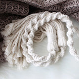 Yeknu Handwoven Macrame Curtain Tie Backs Cotton Rope Tassels Pendant Curtain Strapping  Bohemia Curtain Accesorios Wall Decoration