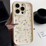 Yeknu  Cute Flower Phone Case For iPhone 11 Case iPhone 15 13 16 17 12 14 Pro Max XR X XS 7 8 Plus SE Anti-drop Shockproof Cover Funda