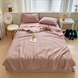Yeknu  new seersucker summer cool quilt double yarn summer air conditioner thin quilt machine washable student dormitory quilt
