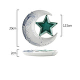 Yeknu  1PC Japanese Tableware Dumpling Plate with Vinegar Plate Creative Breakfast Ceramics Commercial Tableware Creative Household