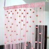 Yeknu  Thiened No-Drill Rose Line Curtain Modern mat Living Room Partition Baund Decorative Hanging Door Curtain