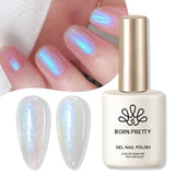 Yeknu  15ml Aurora Glitter Gel Nail Polish Iridescent Pearl Shimmer Effect Soak Off UV LED Manicure Varnishes