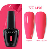 Yeknu  15ml Orange Color Nail Gel Polish Semi Permanent Red Pink Gellack Nail Art Salon Soak Off UV LED Glitter Nail Gel Varnish