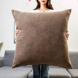 Yeknu  Large Square Pillowcase Coffee Sofa Back Huge Cushion Cover Washable Living Room Bedroom Pillow Cases Solid Color 60/70/80CM