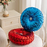 Yeknu  35cm Round Metallic Style Sofa Pillow Bay Window Futon Seat Cushion Pumpkin Seat Cushion for Couch Floor Throw Pillow