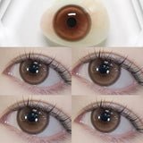Yeknu  2pcs Natural Color Contact Lenses Green Contact Lens With Myopia Cosmetics Beauty Pupils Yearly Use New Fast shipping