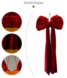 Yeknu  Super Large Red Velvet Christmas Bow Pendant Xmas Tree Bowknot Hanging Ornaments Home Christmas Decorations New Year Party Gifts