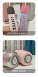 Yeknu  Stainless Steel Insulated Bottle Dual Drink Coffee Cup Fashionable Student Water Cup Portable with Lifting Rope Children's Cup