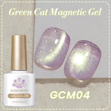 Yeknu  10ml Super Shining Reflective Cat Magnetic Gel Ultra Shine Glitter Red Silver Soak Off UV LED Gel Nail Art Varnish