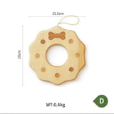 Yeknu  Wood Hanging Decoration Pot Heat Proof Snow Tree Gingerman Placemat Cup Holder Wooden Drink Coasters Home Holiday Decor