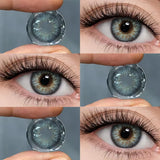 Yeknu  1 Pair Colored Contact Lenses 42% Water Yearly Korean Lenses High Quality Lenses Green Lenses Natural Gray Pupils