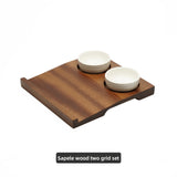 Yeknu  Korean-style cold food rice cake wooden tray, coffee plate, retro dipping sauce snack plate, Korean cuisine tableware