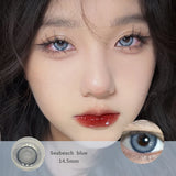 Yeknu  2pcs Cyberpunk Blue Contact Lenses for Eyes Fashion Color Pupils Beauty Eye Color lenses Natural Gray Lens Myopia Lenses