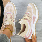 Yeknu  Cross-border spring and autumn new women's shoes sports flying woven mesh light mouth light casual comfortable