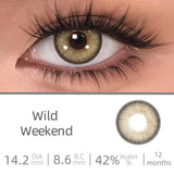 Yeknu  Love Story series Multiple colors Natural soft Contact lenses Blue Lenses Green Pupils Lens Yearly Cosmetic