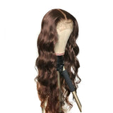 Yeknu  13x6 Body Wave Lace Front Human Hair Wigs Natural Black #4 Brown 13x4 Pre Plucked With Baby Hair For Women 200 Density