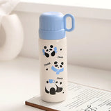 Yeknu  500ml Fashion Cartoon Stainless Steel 316 Vacuum Flask With Straw Portable Girl Student Thermos Mug Travel Tumbler