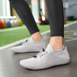 Yeknu  Outdoor large size medium tube flying woven five-finger wide-head socks breathable and non-slip men's casual shoes