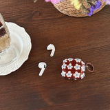 Yeknu  Simple Brown White Flower Suitable For Airpods Pro3 Headphone Case 4th Generation Airpods 1 2nd Generation Protective Case