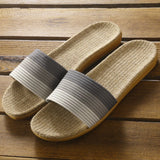 Yeknu  Summer Women Slippers Anti-Slip Home Slippers Lightweight Shoes Women Indoor Linen Slippers Soft Shoes