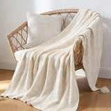 Yeknu  Sofa Throw Blanket Office Nap Blanket Tassel Knitted Ball Yarn Casual Air Conditioning Small Blanket Cross Border