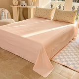 Yeknu  INS Cute Bow Bedding Set for Girls Women Soft Bed Sheet Set Pillowcase Single Twin Full 200x230cm Kawaii Duvet Cover Set