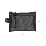 Yeknu  Zipper Credit Card ID Bag Lipstick Pouch Data Line Key Earphone Organizer Mini Clear Nylon Mesh Zipper Coin Purse Cute Wallet