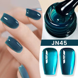Yeknu  10ml Jelly Nude Gel Nail Polish Crystal Translucent Coffee Soak Off Semi-Permanent Varnish Base Top Coat Manicure