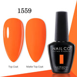 Yeknu  15ml Gel Nail Polish LED Semi-permanent Summer Varnish UV Vernis Blue Color Enamels For Nails Gellak Top Coat Base Polish