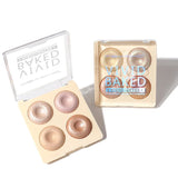 Yeknu  4-color Highlighter Makeup Palette Glitter Eyeshadow Palette Gold Bronze Highlighter Face Makeup Shimmer Illuminate Cosmetics