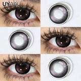 Yeknu  NEW Color Contact Lenses Beauty Brown Pupils Natural Black Contact Lenses Soft Colorful Makeup Eyes Gray Lenses Natural