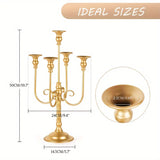 Yeknu  5 Candle Holders For Weddings, Banquet Events, 19.6 Inches High, Decoration For Weddings, Christmas, Halloween