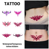 Yeknu  6Pcs Succubus Temporary Tattoo Sticker, Long-lasting and Waterproof, Fake Tattoos for Couple, Suitable for Chest, Belly, Waist.