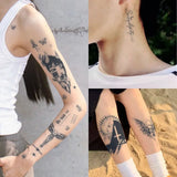 Yeknu  Angel and Cross Waterproof Temporary Tattoo Stickers, Long-lasting Waterproof for One to Two Weeks, Suitable For Arm, Leg, Neck.
