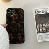 Yeknu  Tortoise Leopard Print Suitable For iPhone 14 Pro Max Phone Case 15 12 13 11 Pro Anti Drop Protective Case