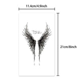 Yeknu  Long-lasting waterproof temporary tattoo stickers with simulated non-reflective wing patterns for men and women arm fake tattoos