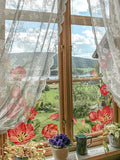 Yeknu  Ins Style Self Adhesive Glass Film Decorative Window Paper Artistic Texture Floral Summer like the Sea Home Decor Accessories