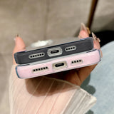 Yeknu  Tansparent TPU Pink Lotus Phone Case For iPhone 17 Pro 16 11 13 ProMax 17 12 13 15 14 Air Shockproof Funda Cover Silicone Luxury
