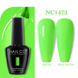 Yeknu  15ml Orange Color Nail Gel Polish Semi Permanent Red Pink Gellack Nail Art Salon Soak Off UV LED Glitter Nail Gel Varnish