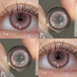 Yeknu  Red Lenses Colored Contact Lenses for Eyes Cosplay High Quality Lense with Degree Natural Beautiful Eye Yearly 1 Pair