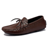 Yeknu  Spring Luxury Brand Loafers Soft Sole White Casual Shoes Designer Soft Leather Versatile Fashion Business Driving Leather Shoes