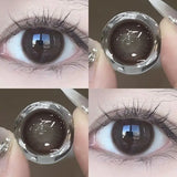 Yeknu  Contact Lenses Myopia Black Eye Color Lens Dioptric Degree Beauty Pupil Cosmetic for Eyes Natural Prescription Annual