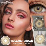 Yeknu  2pcs Colored Contacts Lenses for Eyes Fashion Blue Contact Lens Brown Lenses Gray Pupils Yearly Cosmetic Green Contacts