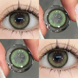 Yeknu  Brown Contact Lenses with Prescription 2pcs Colorful Korean Fashion Lenses Yearly Makeup Contact Lens Beauty Pupils