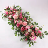 Yeknu 50/100cm DIY Wedding Flower Wall Decoration Arrangement Supplies Silk Peonies Rose Artificial Floral Row Decor Wed Arch Backdrop
