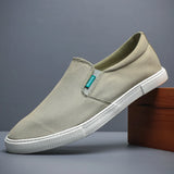 Yeknu  Mens Canvas Shoes slip on Fashion Sneakers Breathable Men Tenis Masculino Leisure Walk Flats Male Shoes Men moccasins